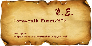 Moravcsik Euszták névjegykártya